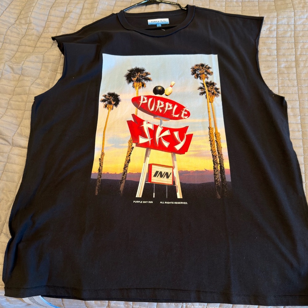 Black Purple Sky Men's Tank Top